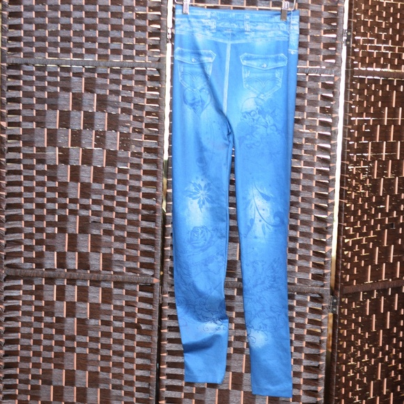 Stretch Leggings Jean Imprinted SZ L-XL Girls GMI - Picture 7 of 7